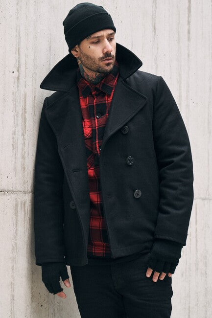 Brandit Pea Coat пальто чоловіче, чорне