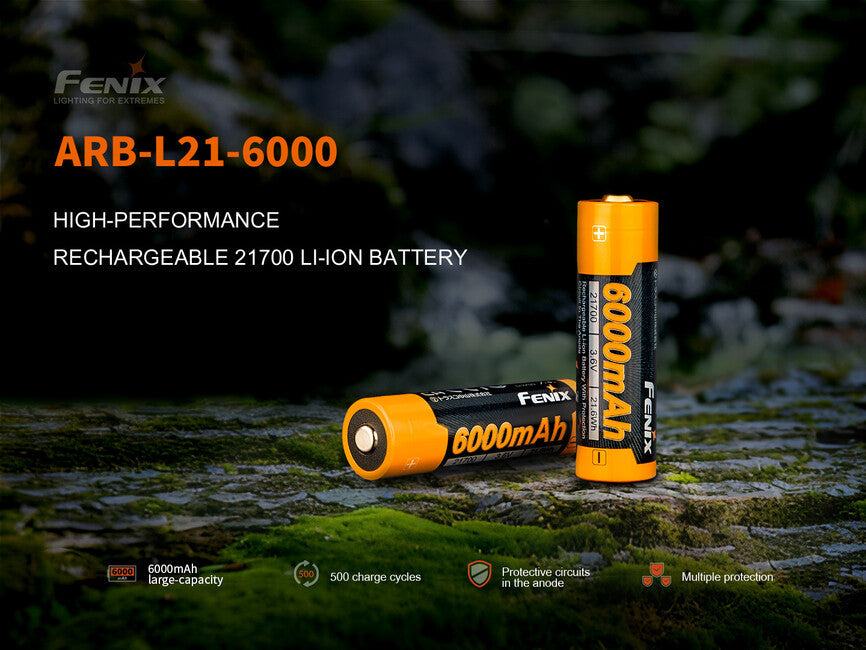 Fenix 21700 перезаряджальна батарея Li-Ion, 6000 mAh