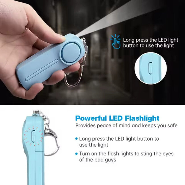 W&G SHIELD SOS персональна сирена з LED ліхтаром та видільною ланцюжком для дергання, жовта