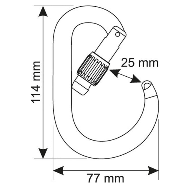 CAMP Core Lock карабін HMS, помаранчевий