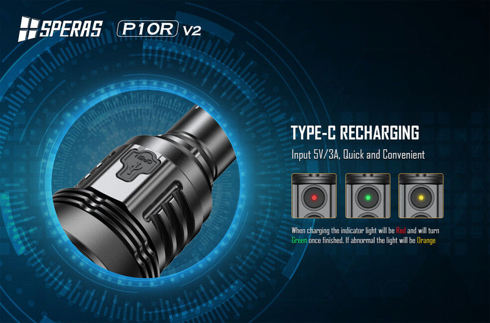 Speras P10R V2 акумуляторний LED ліхтар 10000LM
