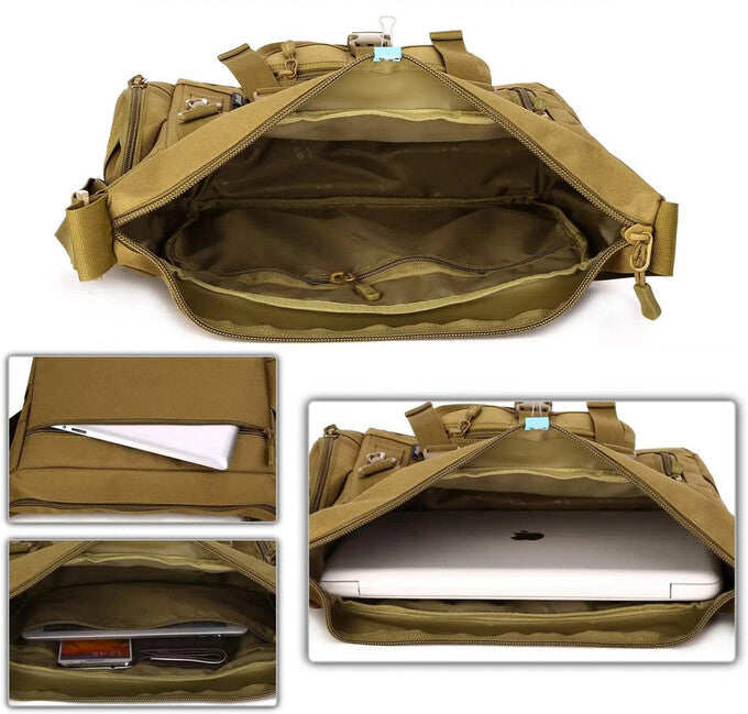 DRAGOWA Tactical Shrapnel тактична сумка на плече, койотовий коричневий