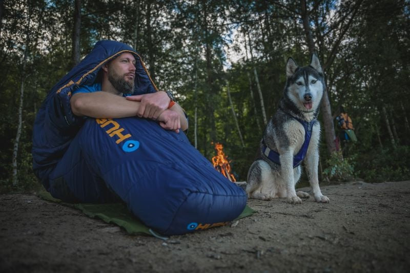 HUSKY Enjoy Long спальний мішок, темно-синьо-помаранчевий