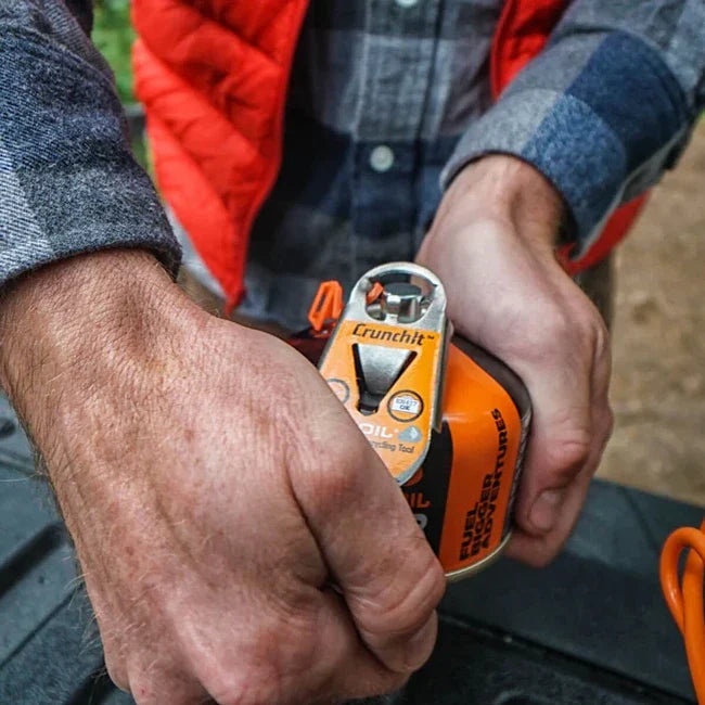 Jetboil CrunchIt™ топливного картриджа переробки інструмент для проколювання порожніх картушів