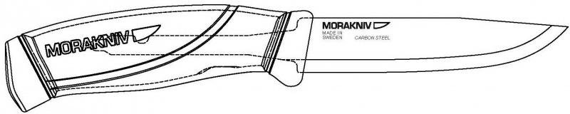 Mora of Sweden Companion ніж, чорний