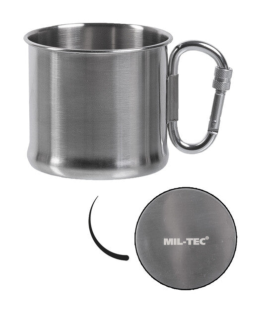 Mil-Tec нержавіючий кухельок 500ml з карабіном