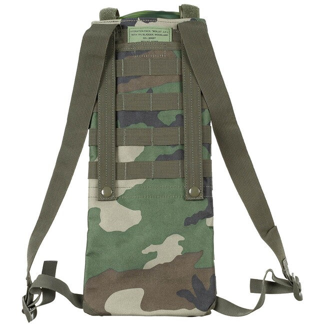 MFH MOLLE гідратаційний мішок з TPU трубкою, 2,5 L, вудленд