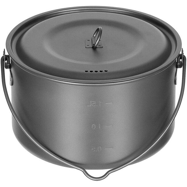Fox Outdoor титановий горщик з кришкою, приблизно 1,95 л