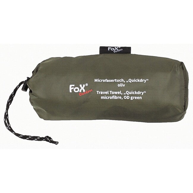 Fox Outdoor рушник для подорожей "Quickdry" з мікроволокна, OD зелений, близько 130 x 80 см