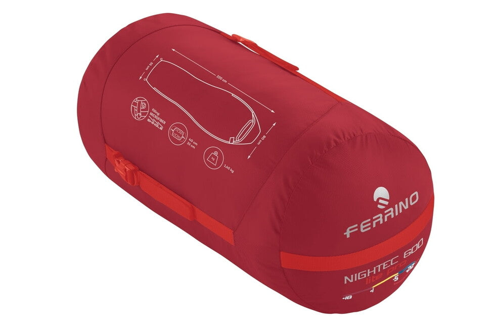 Ferrino Nightec 600 Lite Pro спальний мішок L, червоний
