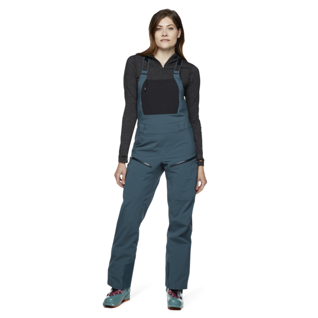 Black Diamond Recon Stretch Bibs штани жіночі з тратами, азурит