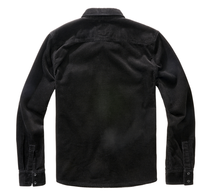 Brandit Classic Corduroy сорочка з довгими рукавами, чорна