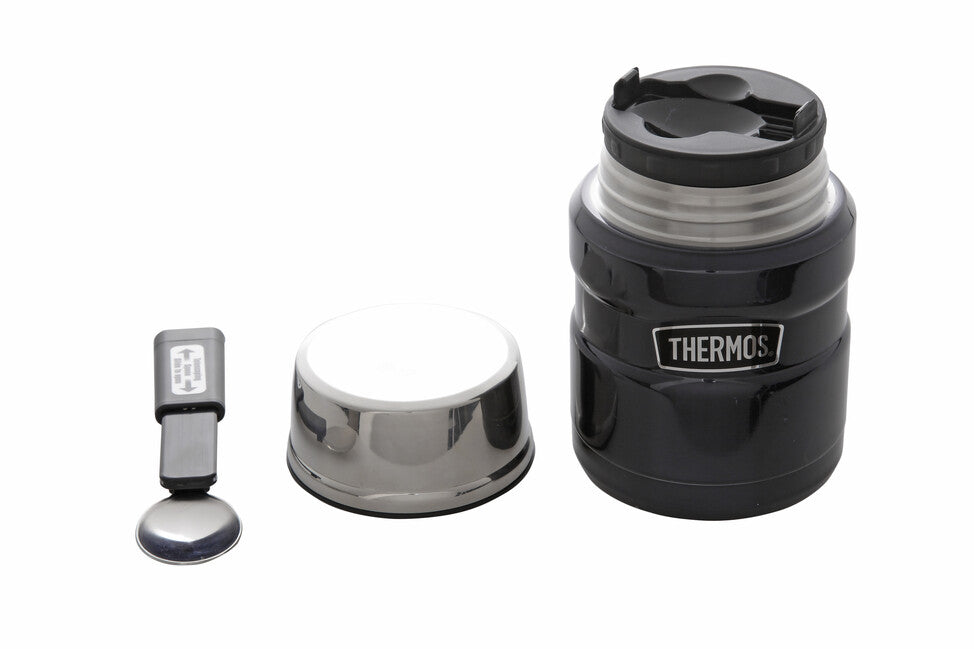 Thermos King контейнер для їжі з ложкою, темно-синій, 0,47 л