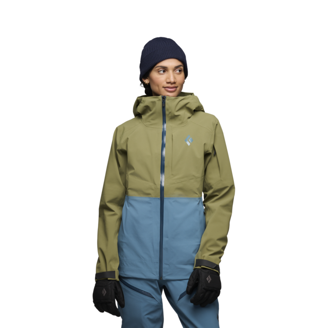 Black Diamond Recon Stretch Ski Shell лижна куртка жіноча, crag зелений-creek синій