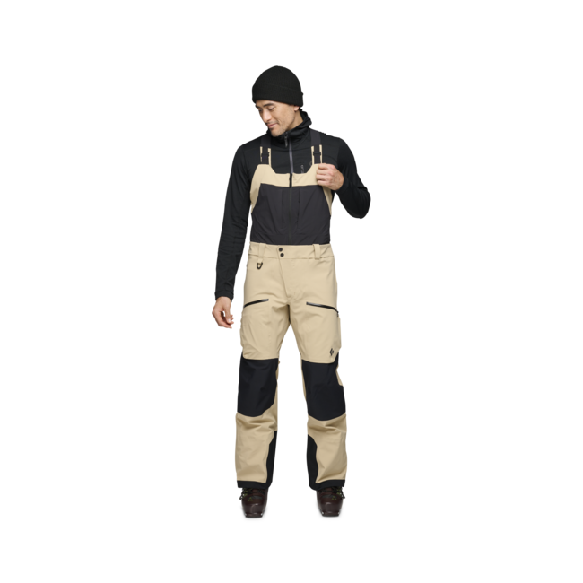 Black Diamond Recon Stretch Pro Bibs штани чоловічі з тракми, хакі-дим