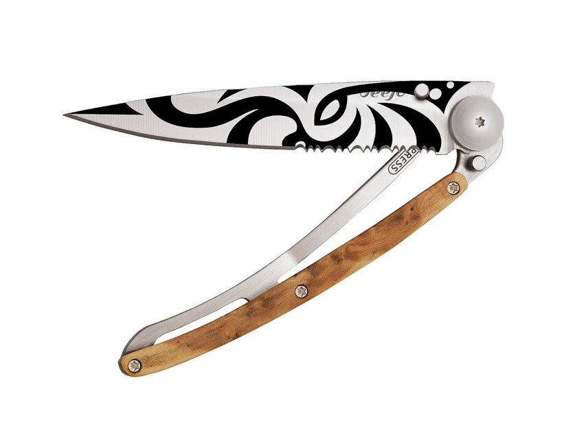 Deejo серрейшн складаний ніж juniper Tribal