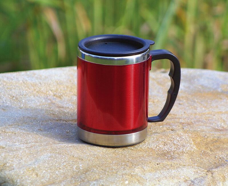BasicNature MUG нержавіюча термоска, червона, 0,42 л