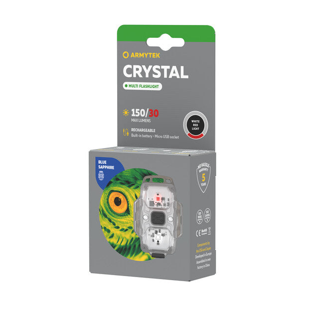 ArmyTek Crystal Blue портативний LED ліхтар F07001B, синій, прозорий