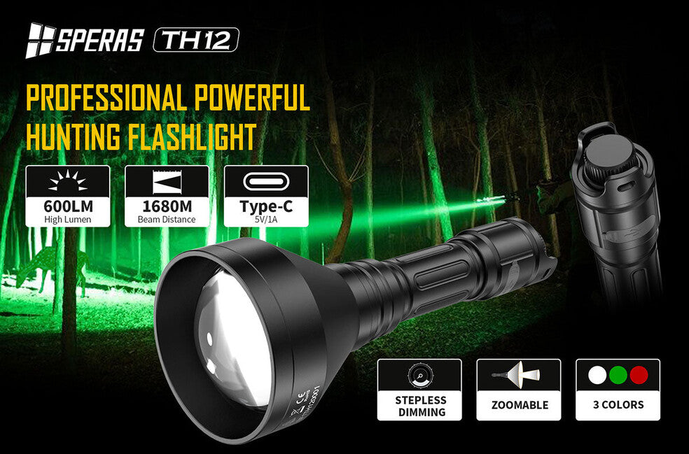 Speras TH12K мисливська акумуляторна комплект 1680м 600лм