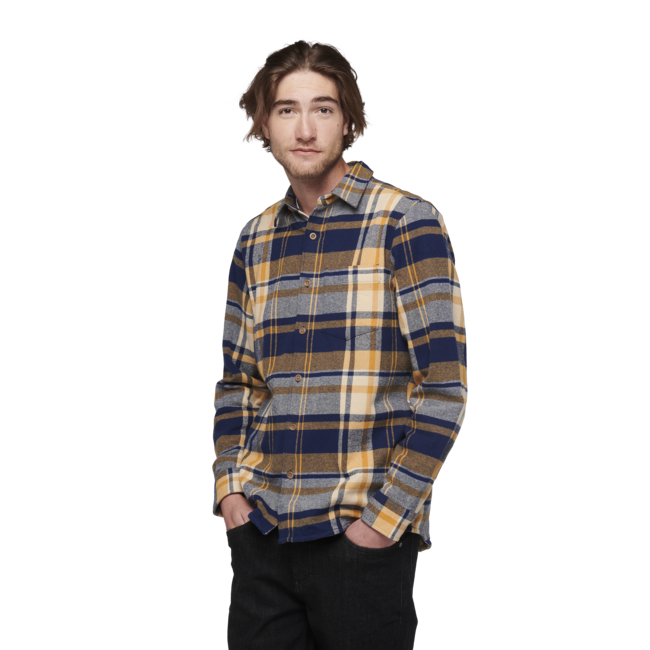 Black Diamond Project Flannel фланелева сорочка чоловіча, індиго-золотий в клітинку