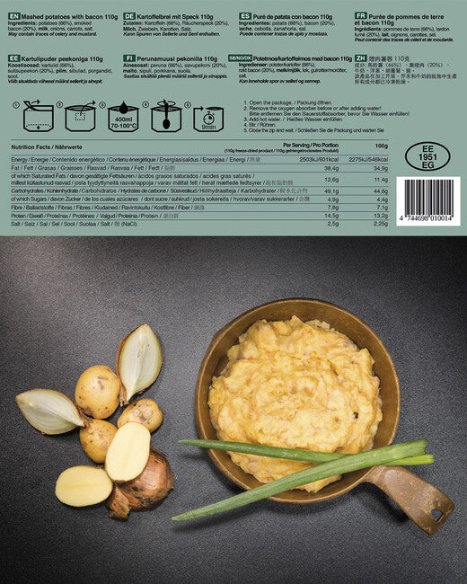 TACTICAL FOODPACK® картопляне пюре та бекон тактичне харчування