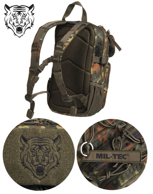 Mil-Tec US Assault дитячий рюкзак flecktarn, 14L