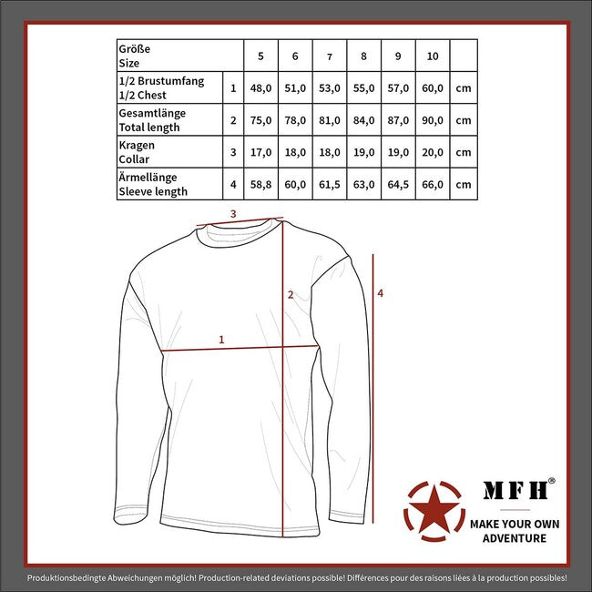 MFH BW флісова нижня футболка, OD зелений