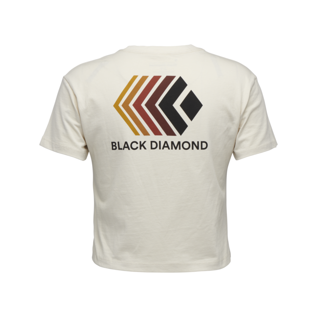Black Diamond обрізана футболка жіноча з коротким рукавом, молочно-біла