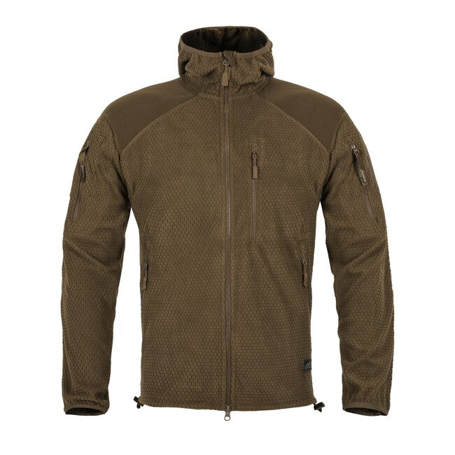 Helikon-Tex ALPHA HOODIE толстовка з капюшоном Grid Fleece, темно-сірий