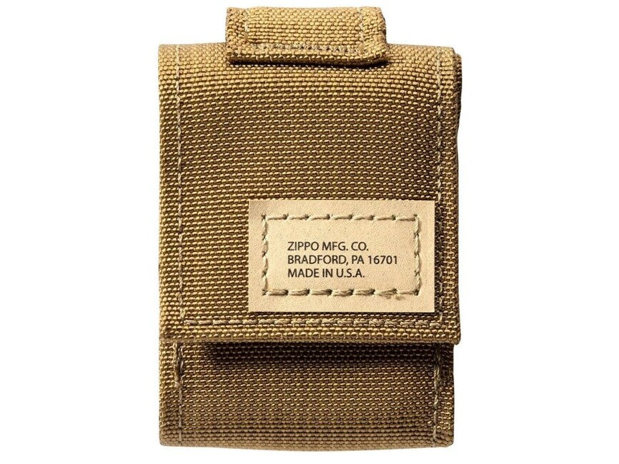 Zippo Black Crackle набір тактичний чохол + запальничка, коричневий