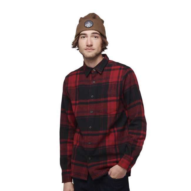 Black Diamond Project Flannel фланелева сорочка чоловіча, червоний rock-чорний plaid
