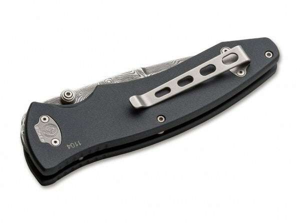 BÖKER® Tirpitz-Damascus складаний ніж 9,9 см, дамаськ, алюміній, горіх