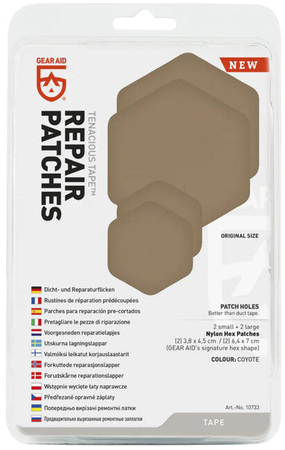GearAid Tenacious Tape ремонтні латки, койотовий коричневий, 4 шт.