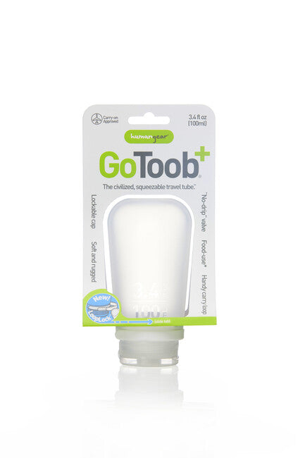 Humangear GoToob+ силіконова туристична пляшка/контейнер 100 ml, прозора