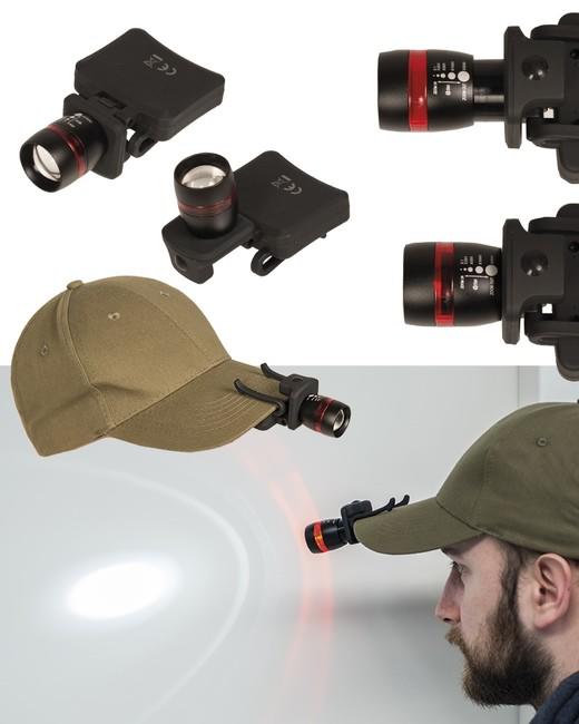 Mil-Tec LED CREE налобний ліхтар на козирок, чорний