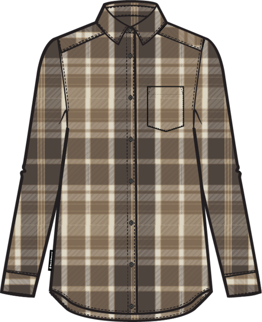 Black Diamond Project Heavy Flannel фланелева сорочка жіноча, кору-білий картатий