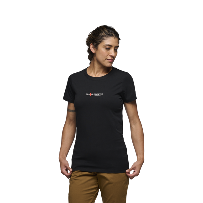 Black Diamond Heritage Wordmark футболка жіноча з коротким рукавом, чорна