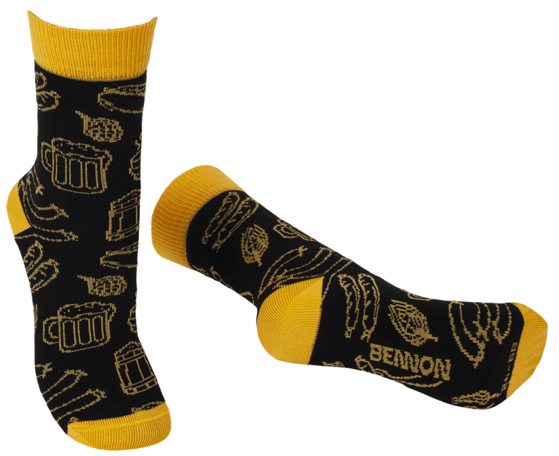 BENNON BENNONKY шкарпетки, жовта/чорна