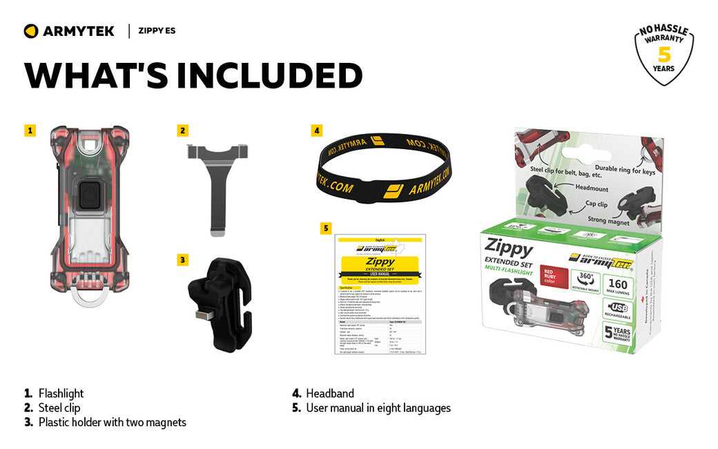 ArmyTek Zippy ES LED ліхтар і брелок комплект, жовтий
