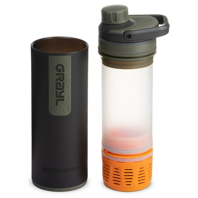 GRAYL UltraPress фільтрувальна пляшка 500 ml, чорно-зелена