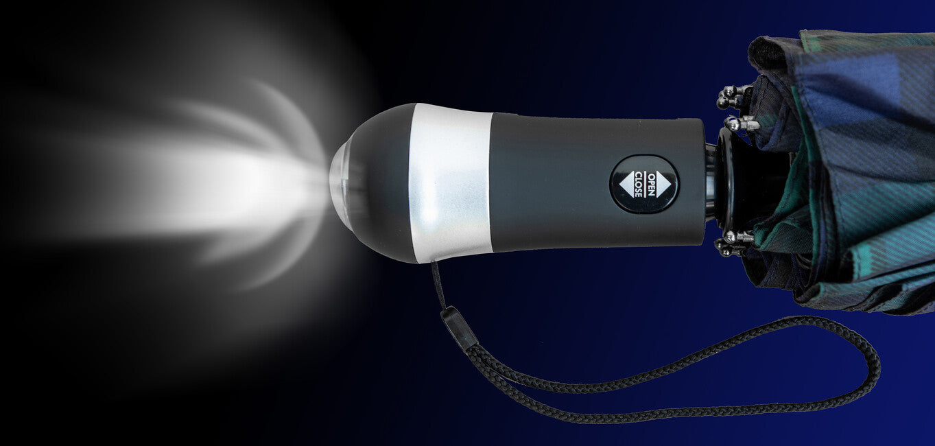 Origin Outdoors LED-Trek компактна парасолька з LED, синьо-зелена