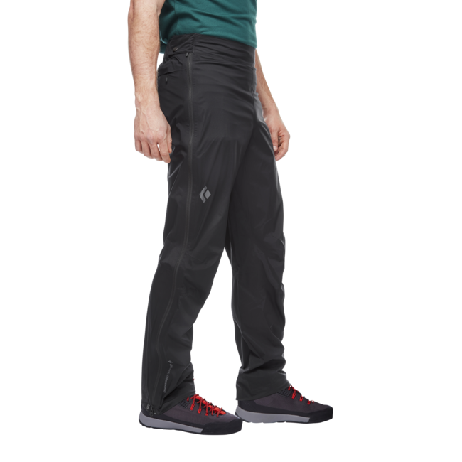 Black Diamond Stormline Stretch Full Zip Rain водонепроникні штани чоловічі, чорні