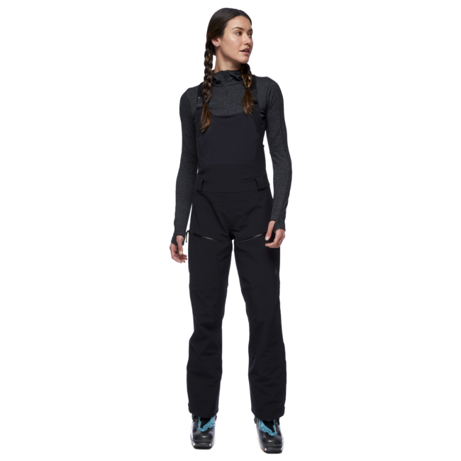 Black Diamond Recon Stretch Bibs штани жіночі з тракамі, чорні