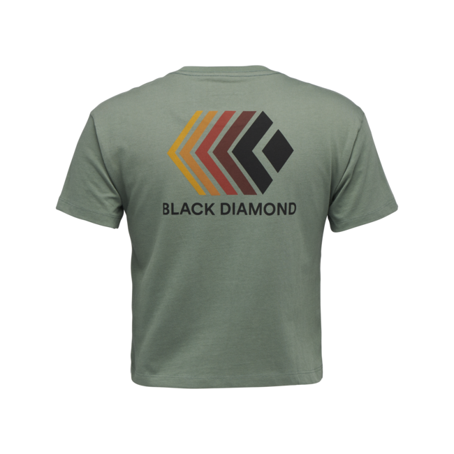 Black Diamond футболка жіноча обрізана з коротким рукавом, лавровий зелений