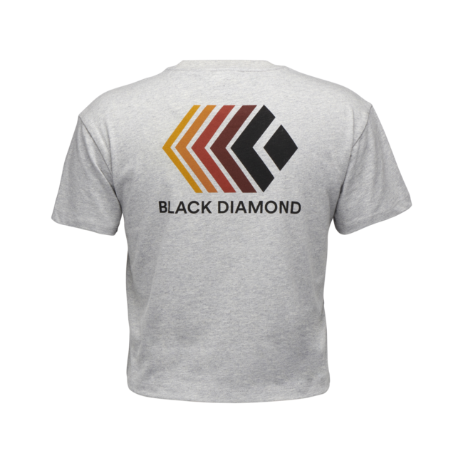 Black Diamond футболка жіноча з коротким рукавом сіра з срібляним меланжем, nickel вересовий