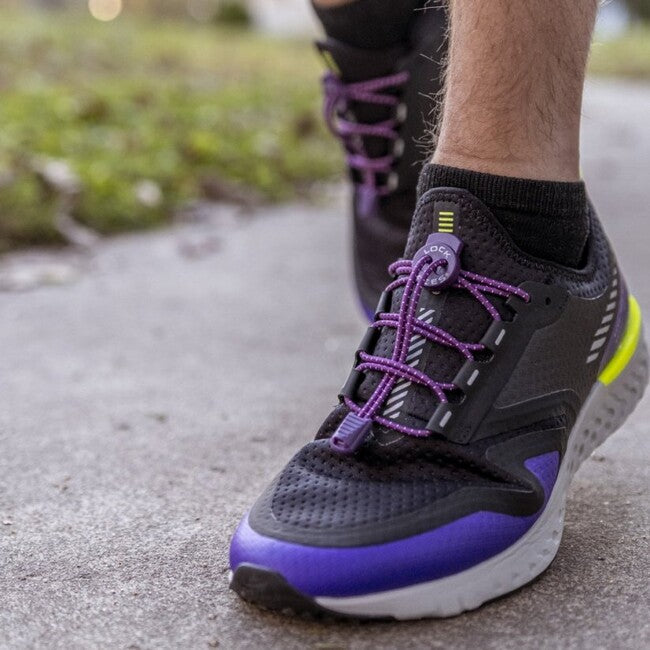 Lock Laces шнурки до кросівок, фіолетові