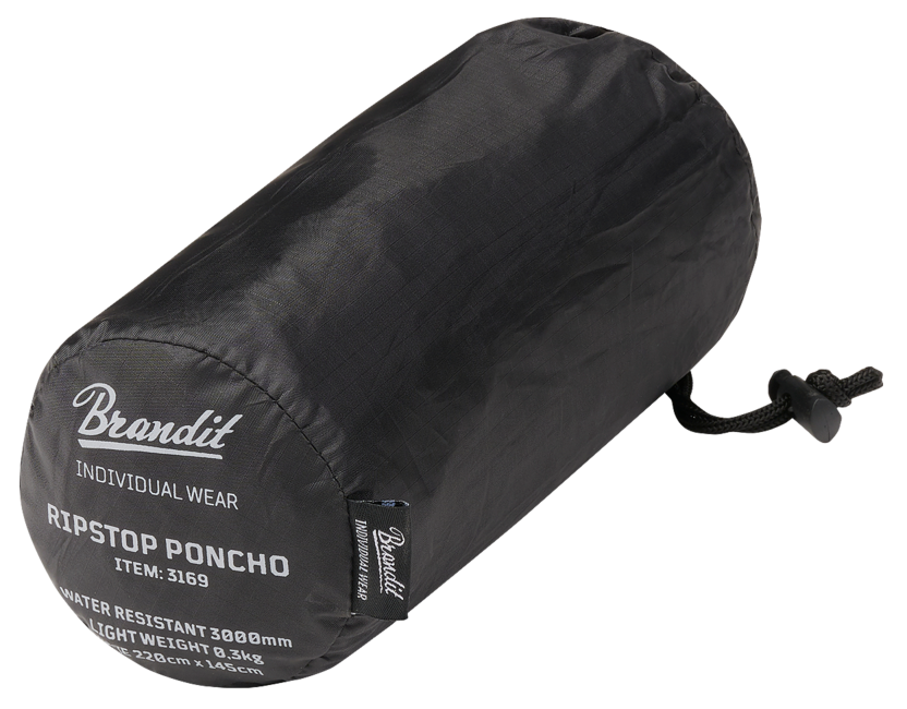Brandit Ripstop пончо, чорне
