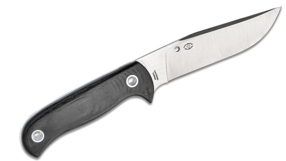 Spyderco Bradley Bowie твердий ніж 13 см, чорний, G10, чохол