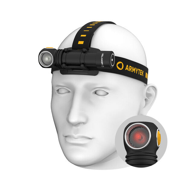 ArmyTek Wizard C2 WR налобний ліхтар LED з магнітним тримачем живлення від акумулятора 1100 лм 3 год 65 г, білий і червоний