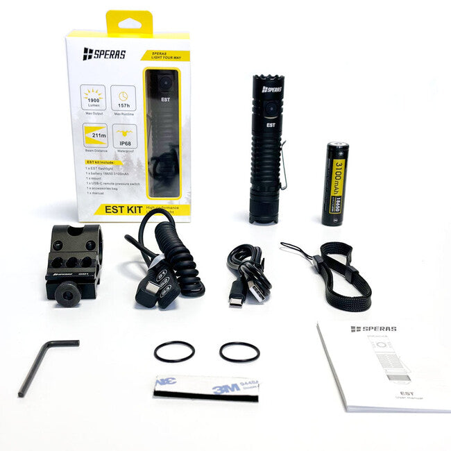 Speras EST Kit тактичний акумуляторний ліхтар 1900LM 211m